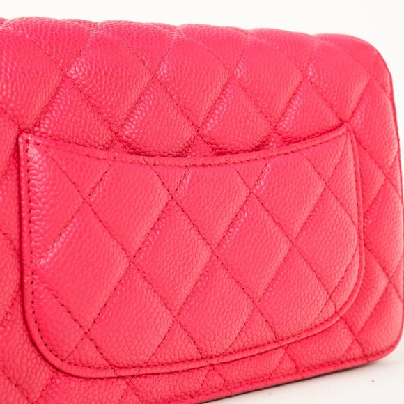 Chanel Silver Strap Pink Magenta Caviar Wallet-on-Chain - Picture 8 of 14